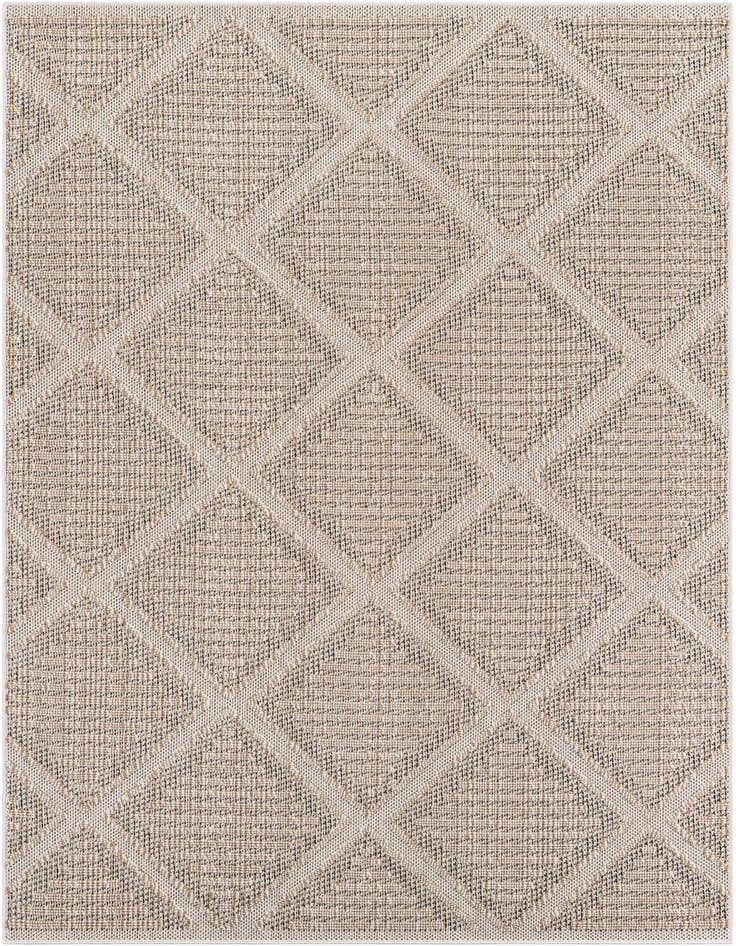 Detail image of 6' 1 x 9' Easy-Clean Lattice Indoor / Outdoor Rug