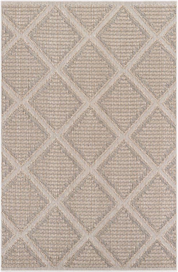 Detail image of 6' 1 x 9' Easy-Clean Lattice Indoor / Outdoor Rug
