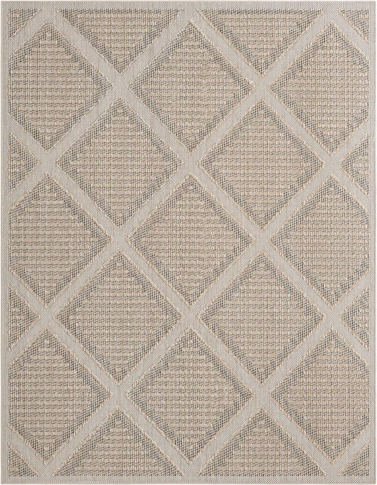 Detail image of 7' 10 x 10' Easy-Clean Lattice Indoor / Outdoor Rug