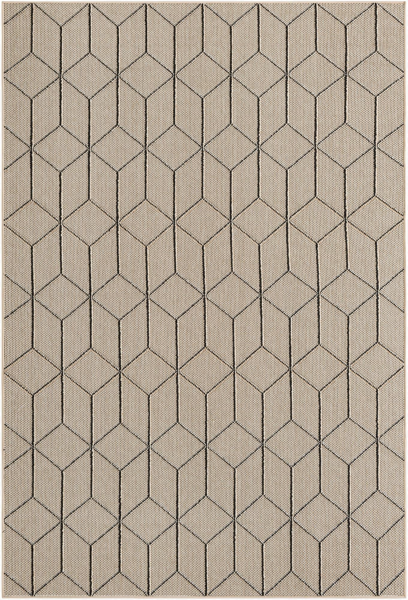 5' 3 x 8' Washable Lattice Indoor / Outdoor Rug