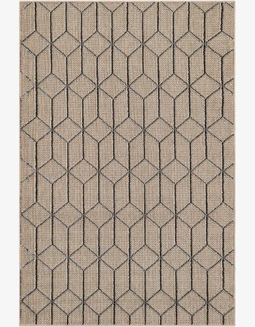 4' 1 x 6' 1 Easy-Clean Lattice Indoor / Outdoor Rug