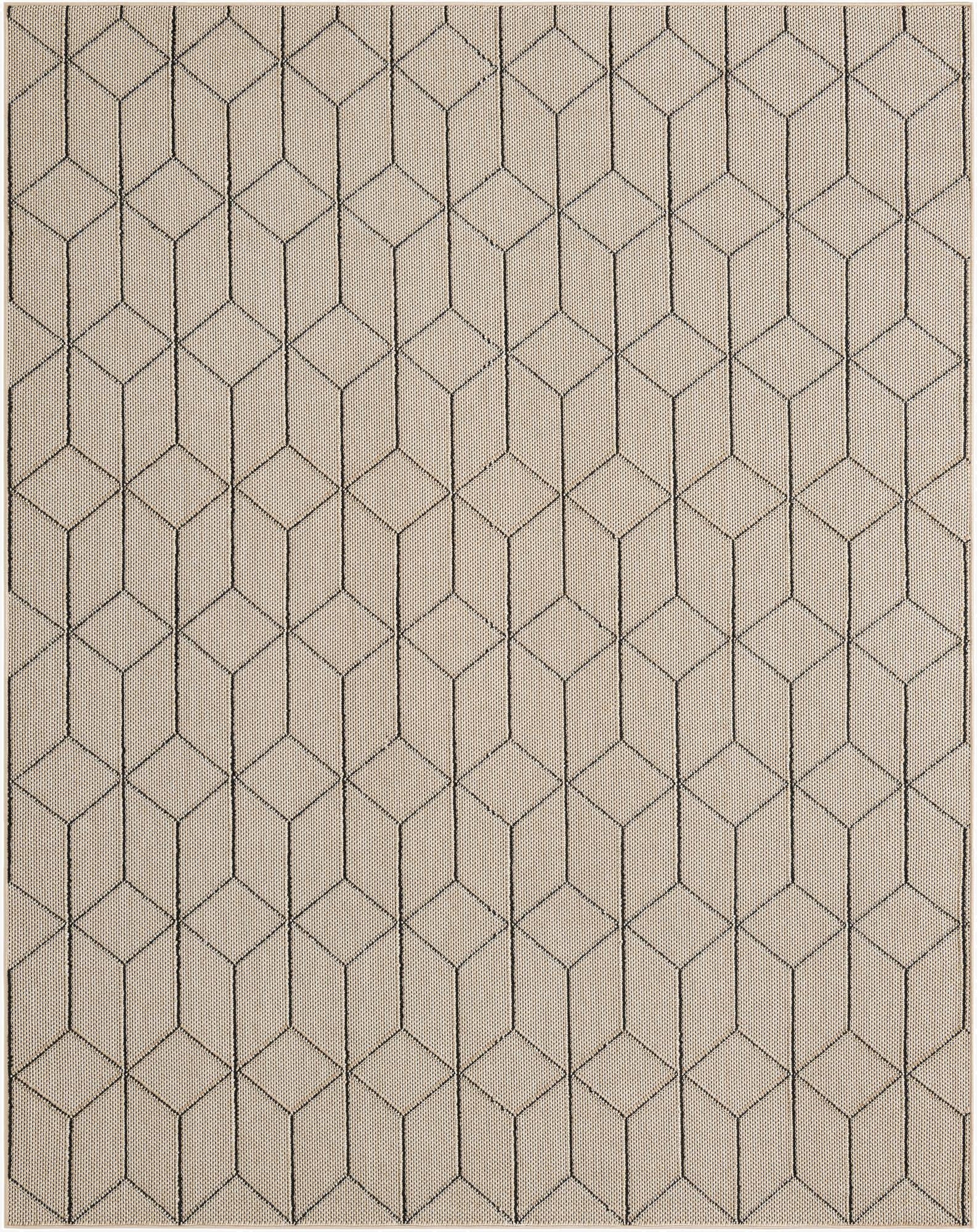 7' 10 x 10' Washable Lattice Indoor / Outdoor Rug