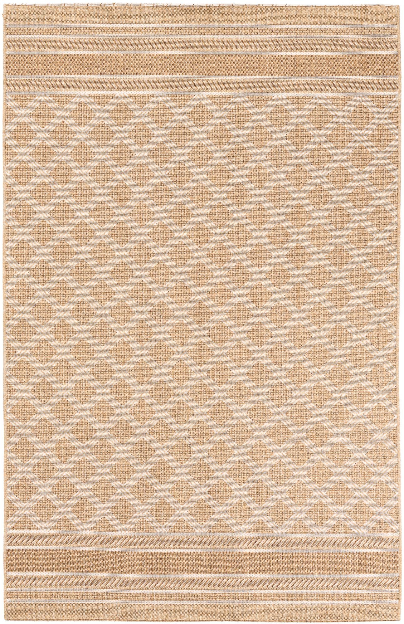 4' 10 x 7' 8 Easy-Clean Modern Indoor / Outdoor Rug