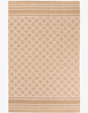 4' 10 x 7' 8 Easy-Clean Modern Indoor / Outdoor Rug