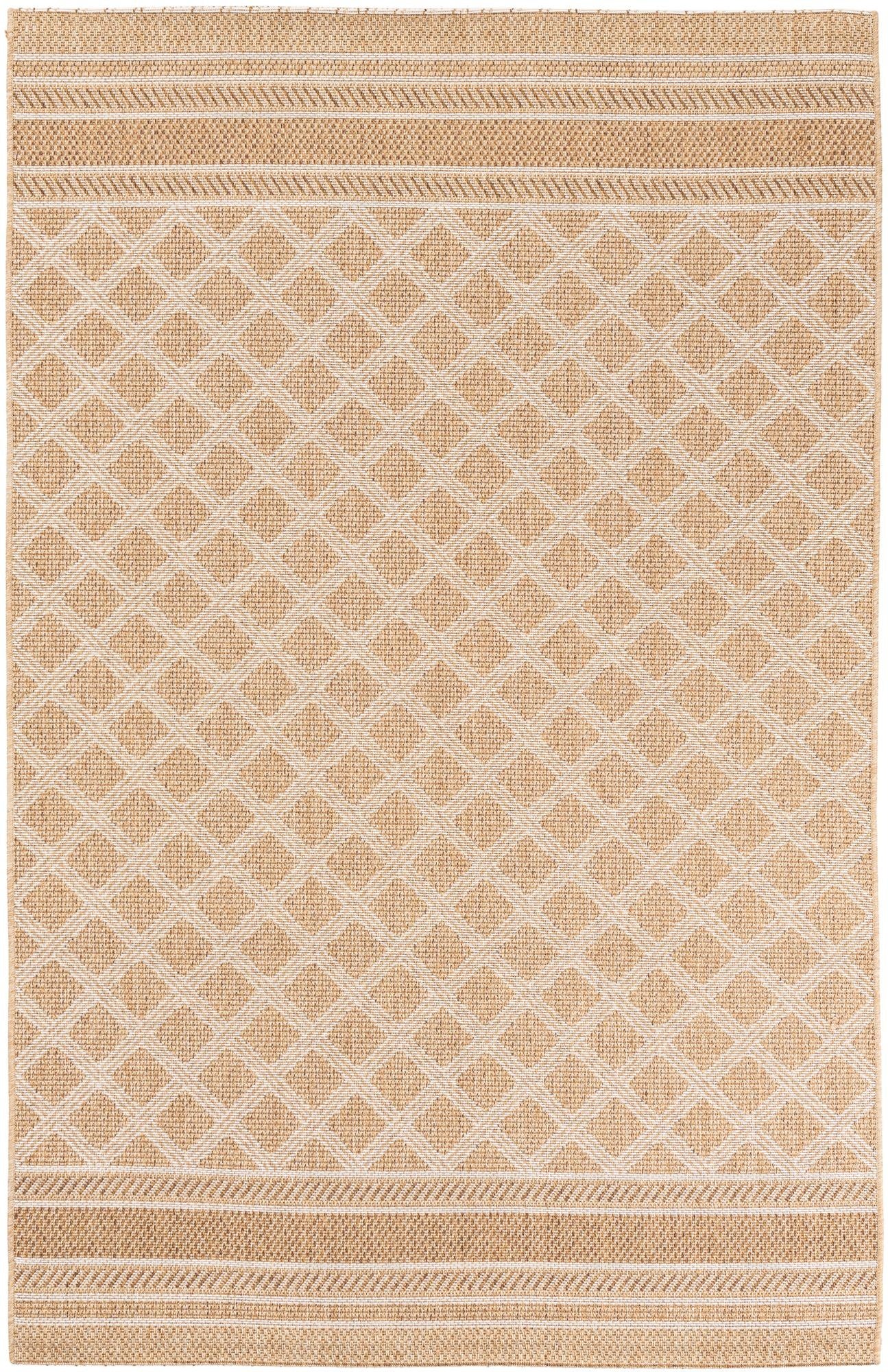 4' 10 x 7' 8 Easy-Clean Modern Indoor / Outdoor Rug