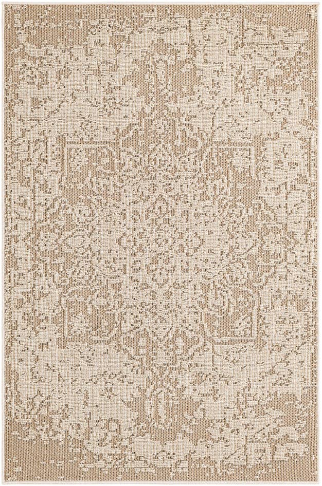 Detail image of 4' 1 x 6' 1 Easy-Clean Traditional Indoor / Outdoor Rug