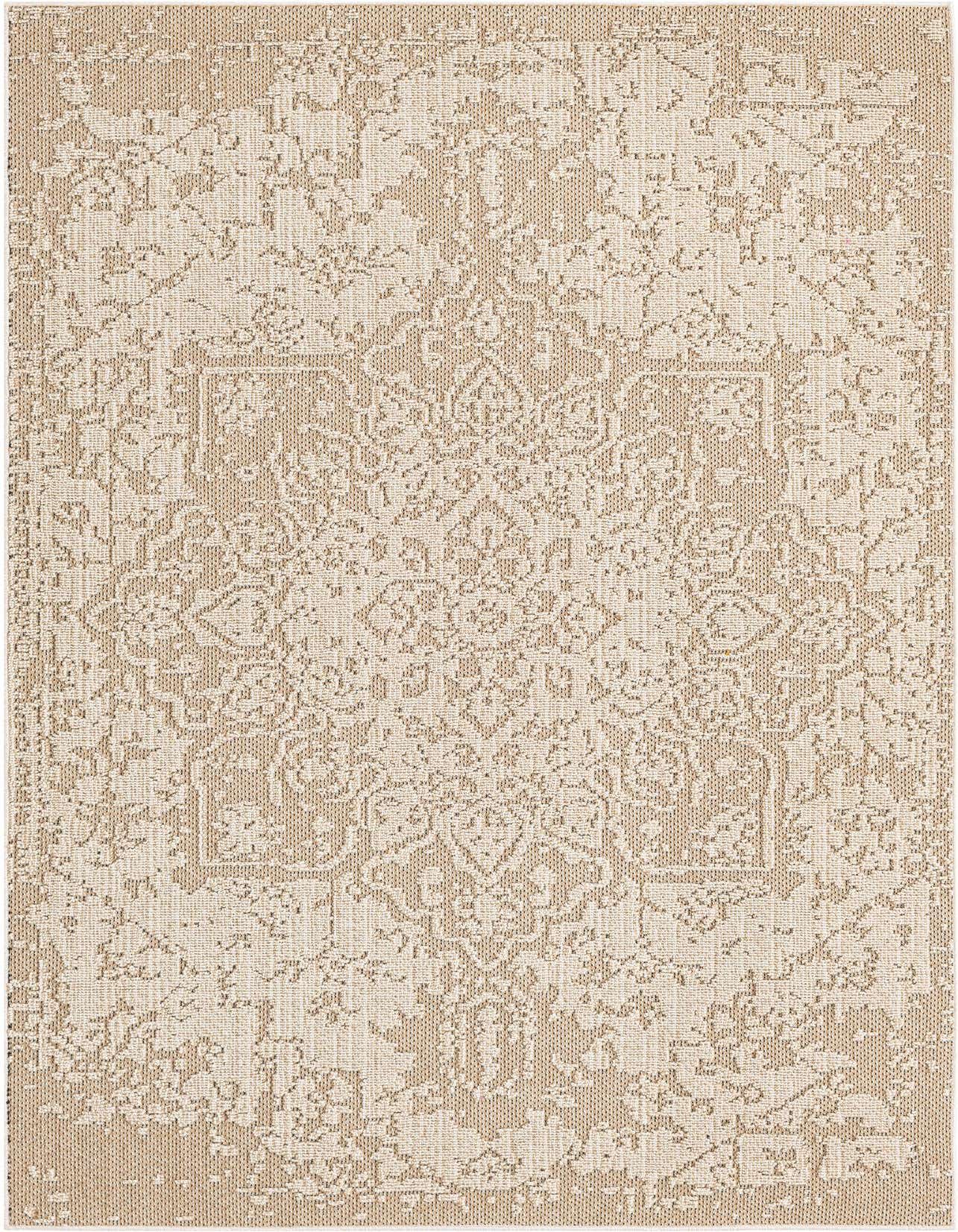 5' 3 x 8' Easy-Clean Traditional Indoor / Outdoor Rug