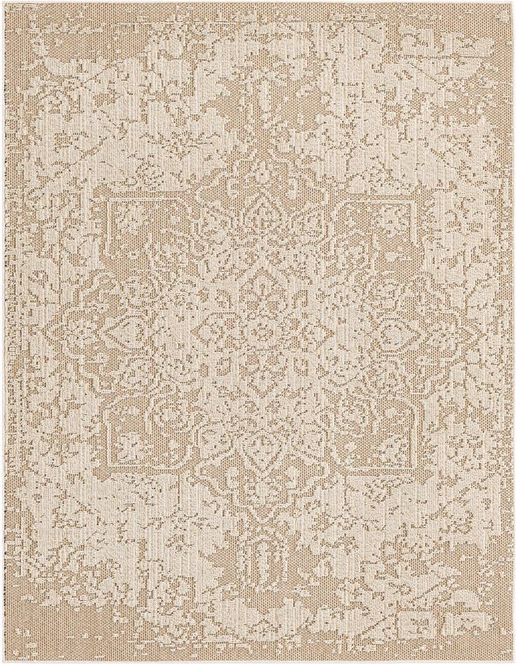 Detail image of 5' 3 x 8' Easy-Clean Traditional Indoor / Outdoor Rug