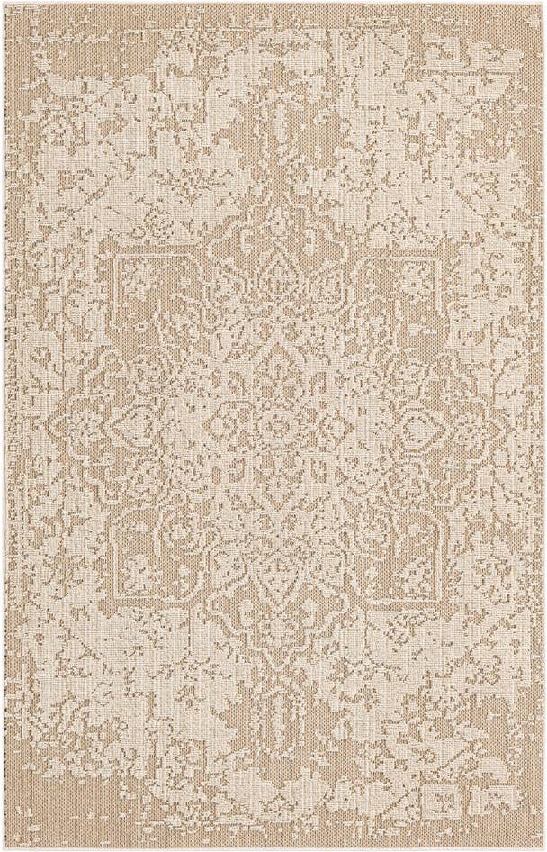 Detail image of 5' 3 x 8' Easy-Clean Traditional Indoor / Outdoor Rug
