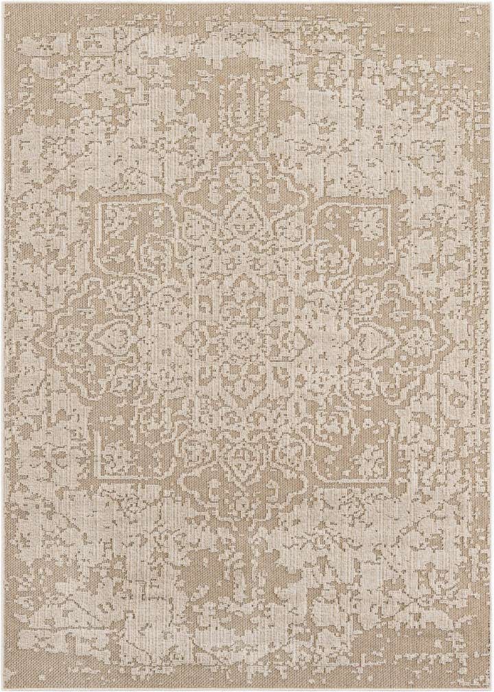 6' 1 x 9' Easy-Clean Traditional Indoor / Outdoor Rug