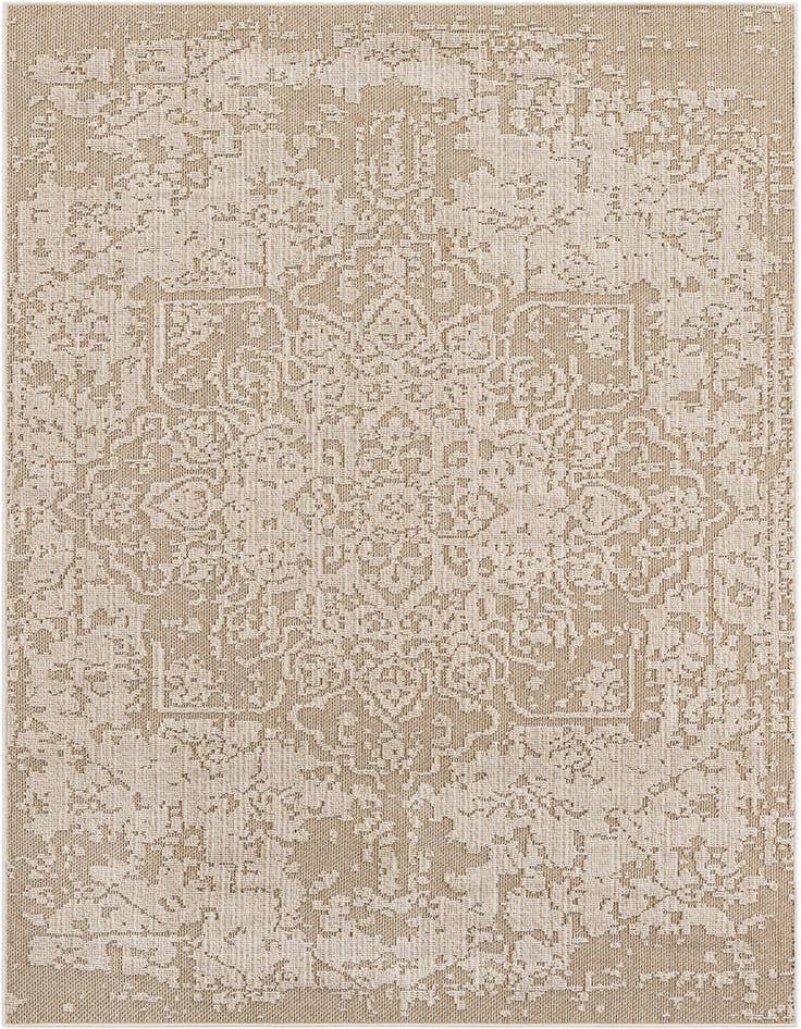 Detail image of 6' 1 x 9' Easy-Clean Traditional Indoor / Outdoor Rug