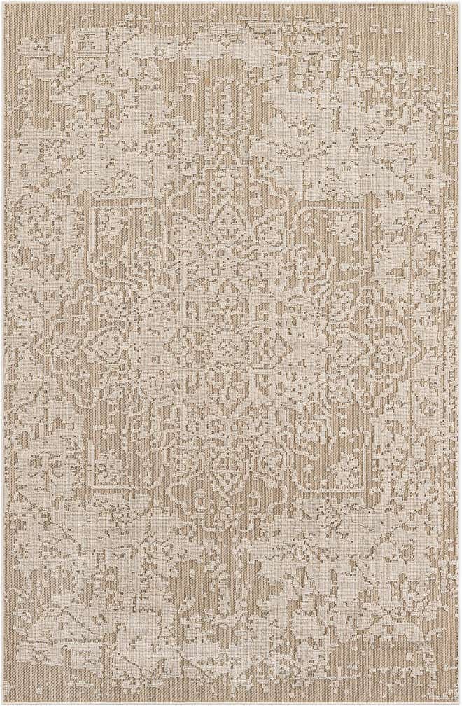 6' 1 x 9' Easy-Clean Traditional Indoor / Outdoor Rug