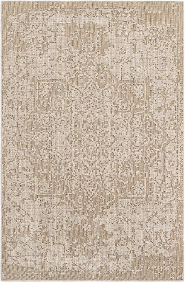 Detail image of 6' 1 x 9' Easy-Clean Traditional Indoor / Outdoor Rug