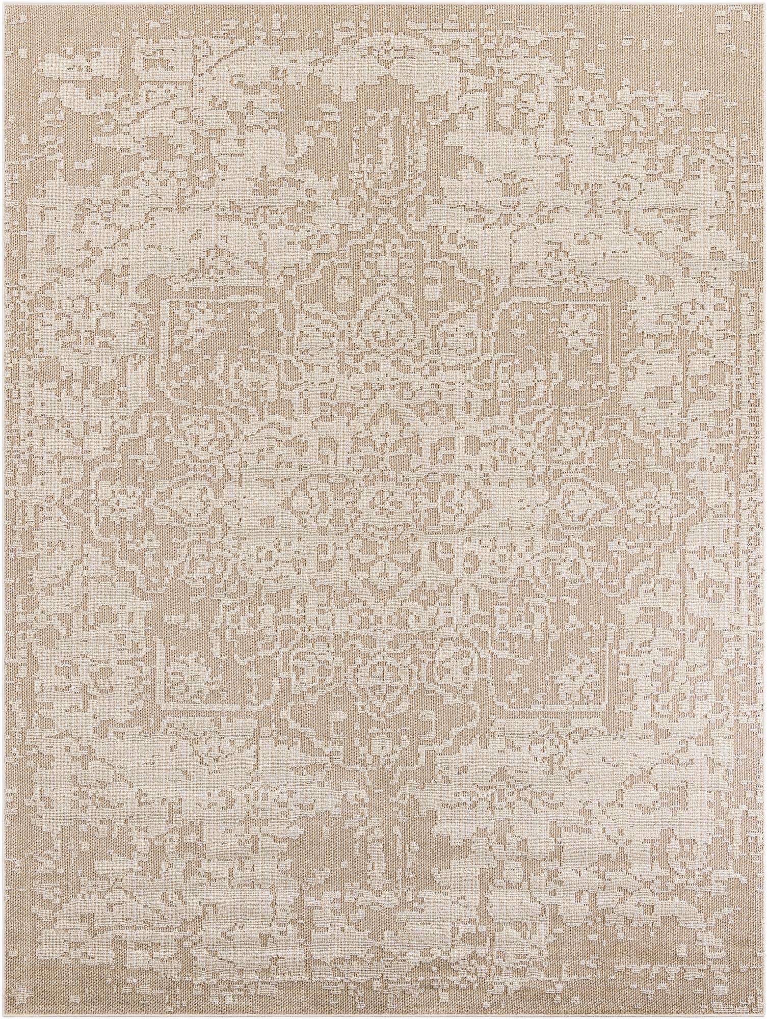 9' x 12' Easy-Clean Traditional Indoor / Outdoor Rug