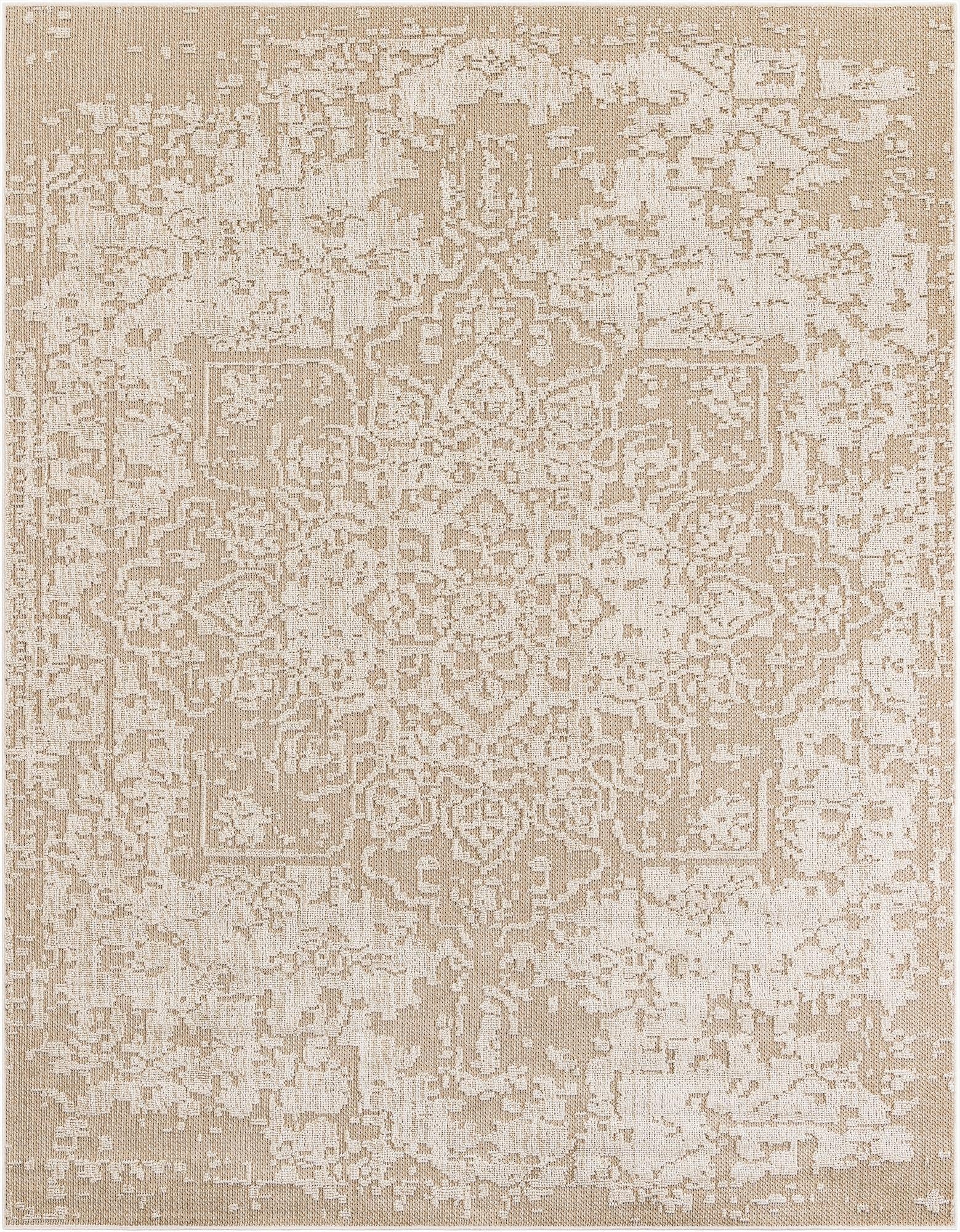 7' 10 x 10'  Washable Traditional Indoor / Outdoor Rug