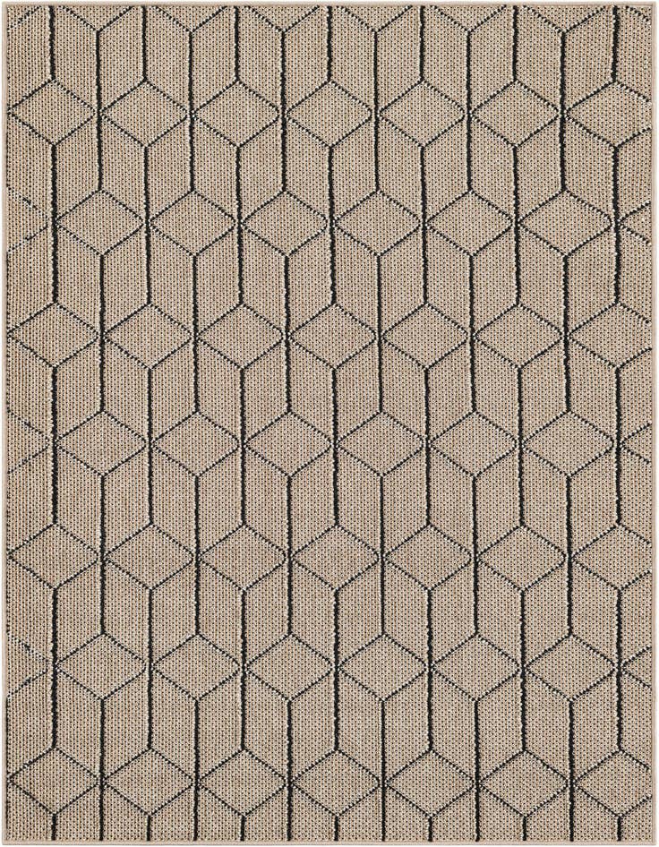 Detail image of 4' 1 x 6' 1 Easy-Clean Trellis Indoor / Outdoor Rug