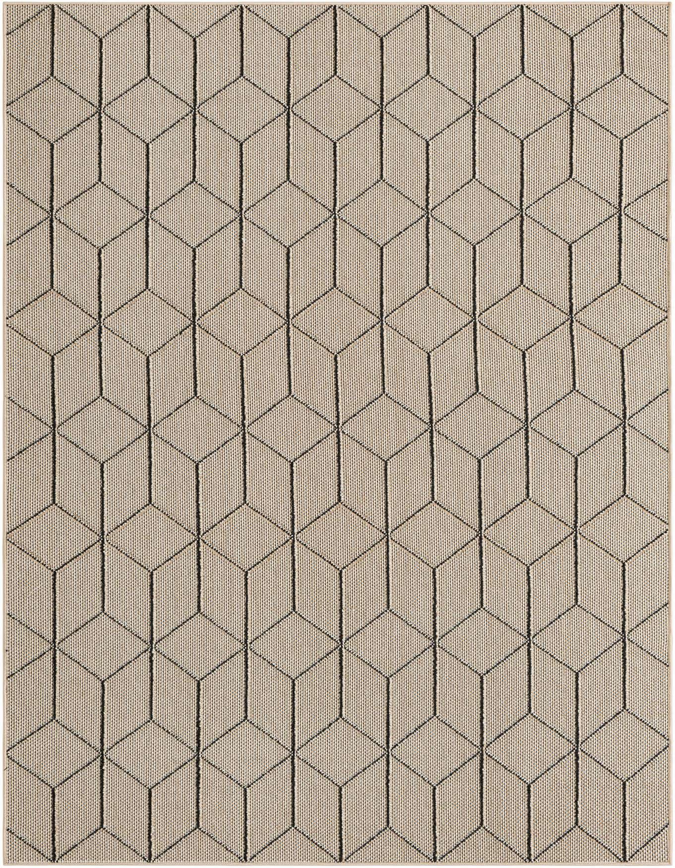 5' 3 x 8' Easy-Clean Trellis Indoor / Outdoor Rug