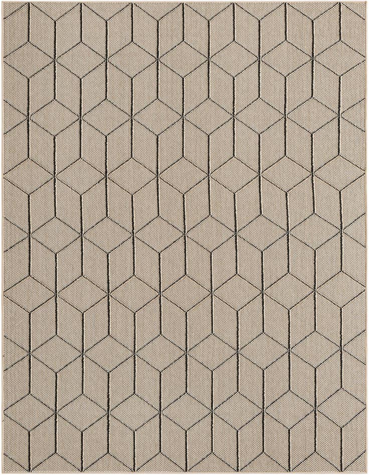 Detail image of 6' 1 x 9' Easy-Clean Trellis Indoor / Outdoor Rug
