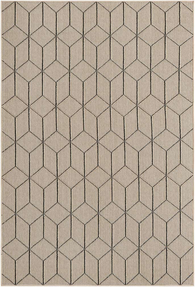 6' 1 x 9' Easy-Clean Trellis Indoor / Outdoor Rug