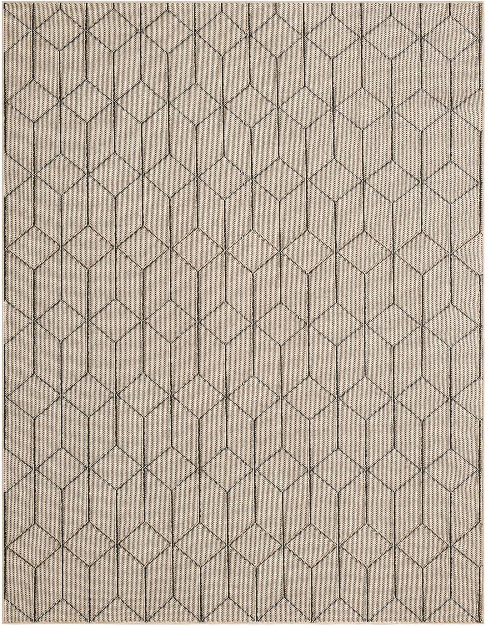 7' 10 x 10' Easy-Clean Trellis Indoor / Outdoor Rug