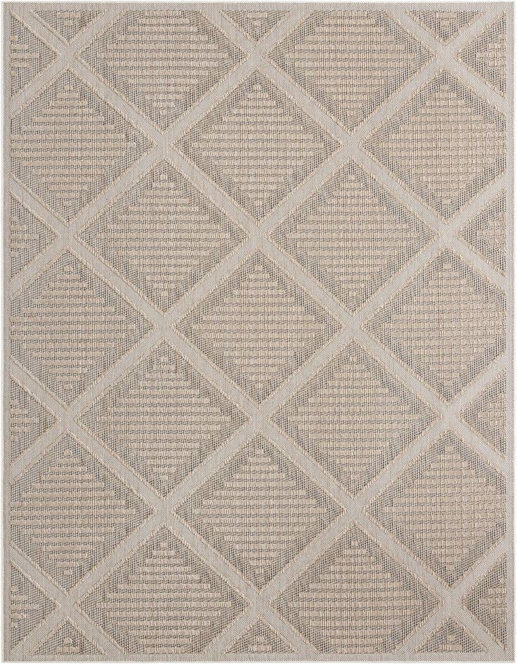 Detail image of 10' x 14' 1 Easy-Clean Trellis Indoor / Outdoor Rug