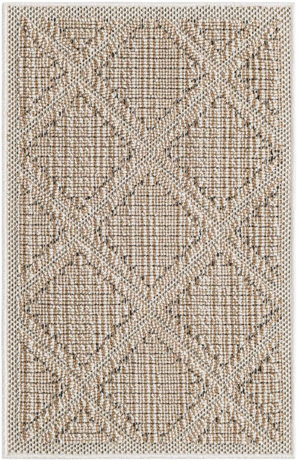 Detail image of 2' x 3' 1 Easy-Clean Trellis Indoor / Outdoor Rug
