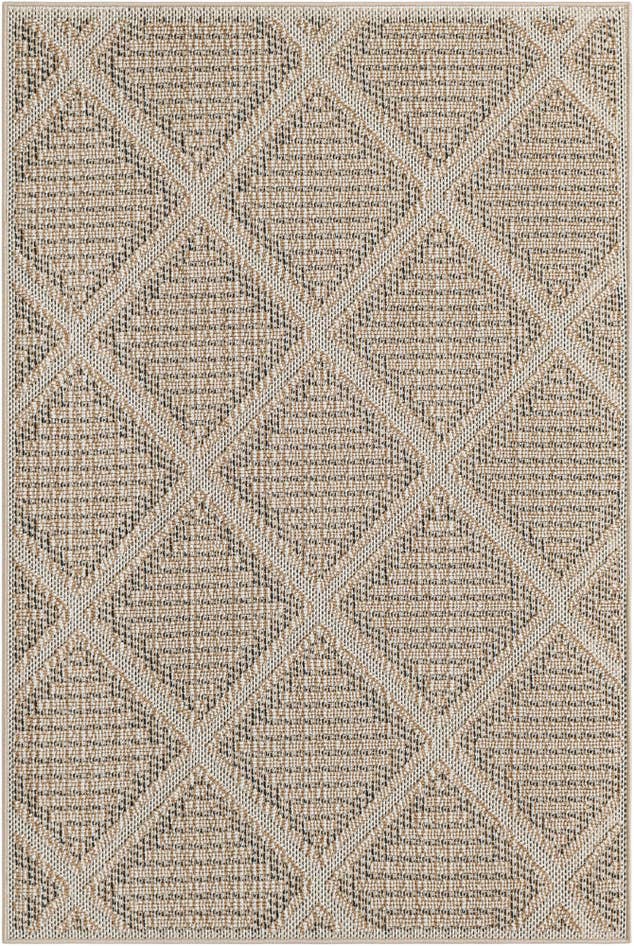 Detail image of 4' 1 x 6' 1 Easy-Clean Trellis Indoor / Outdoor Rug