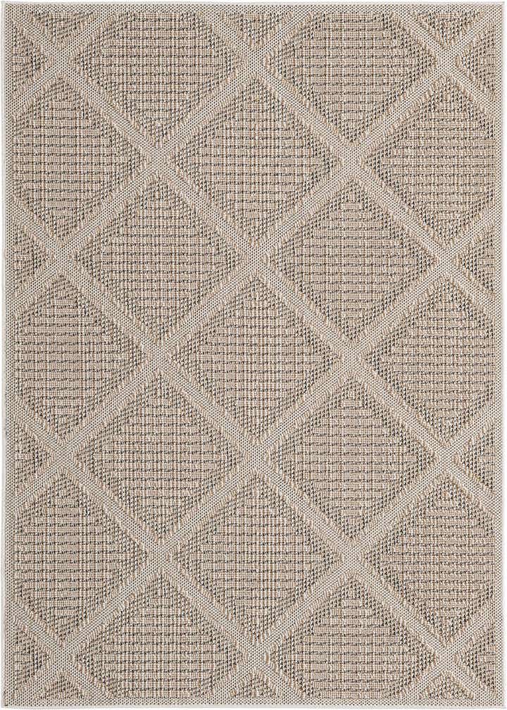 5' 3 x 8' Easy-Clean Trellis Indoor / Outdoor Rug