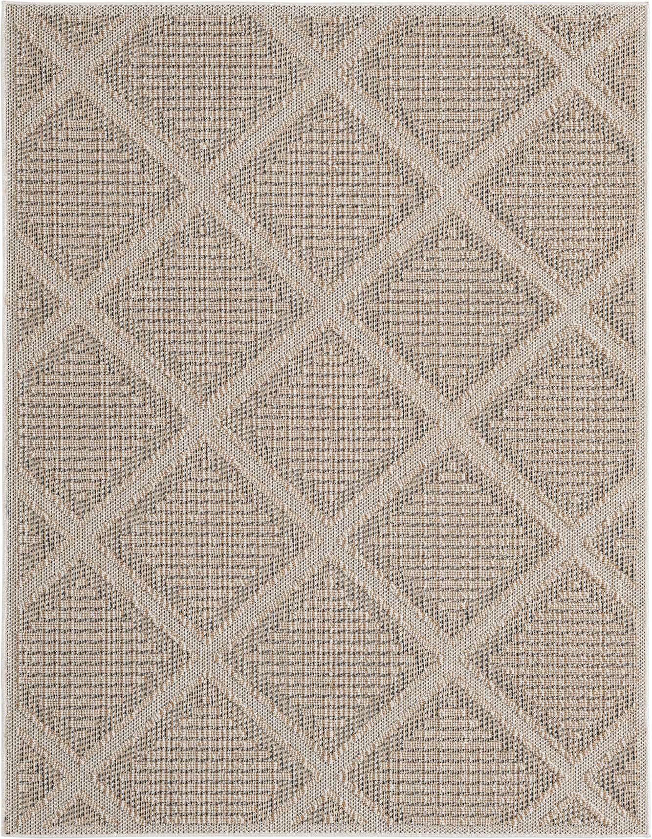 5' 3 x 8' Easy-Clean Trellis Indoor / Outdoor Rug