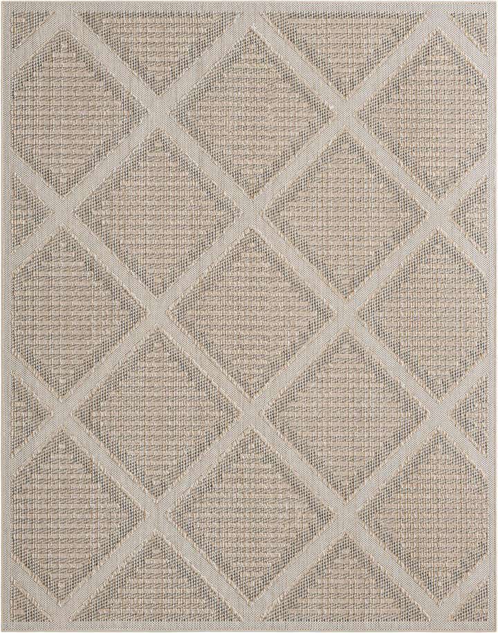 7' 10 x 10' Easy-Clean Trellis Indoor / Outdoor Rug