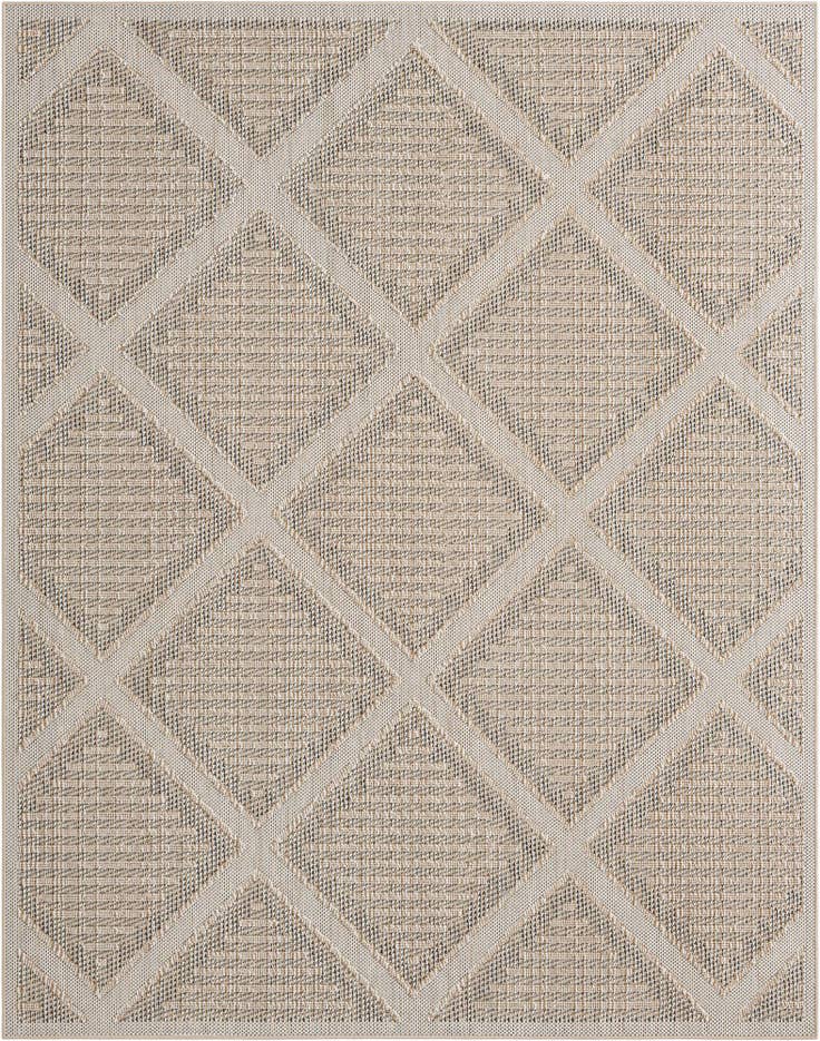 Detail image of 7' 10 x 10' Easy-Clean Trellis Indoor / Outdoor Rug