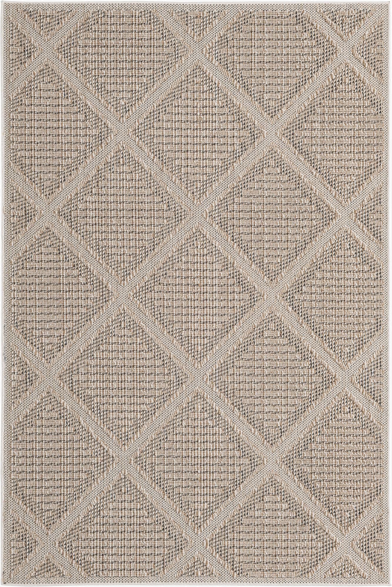 5' 3 x 8'  Washable Trellis Indoor / Outdoor Rug