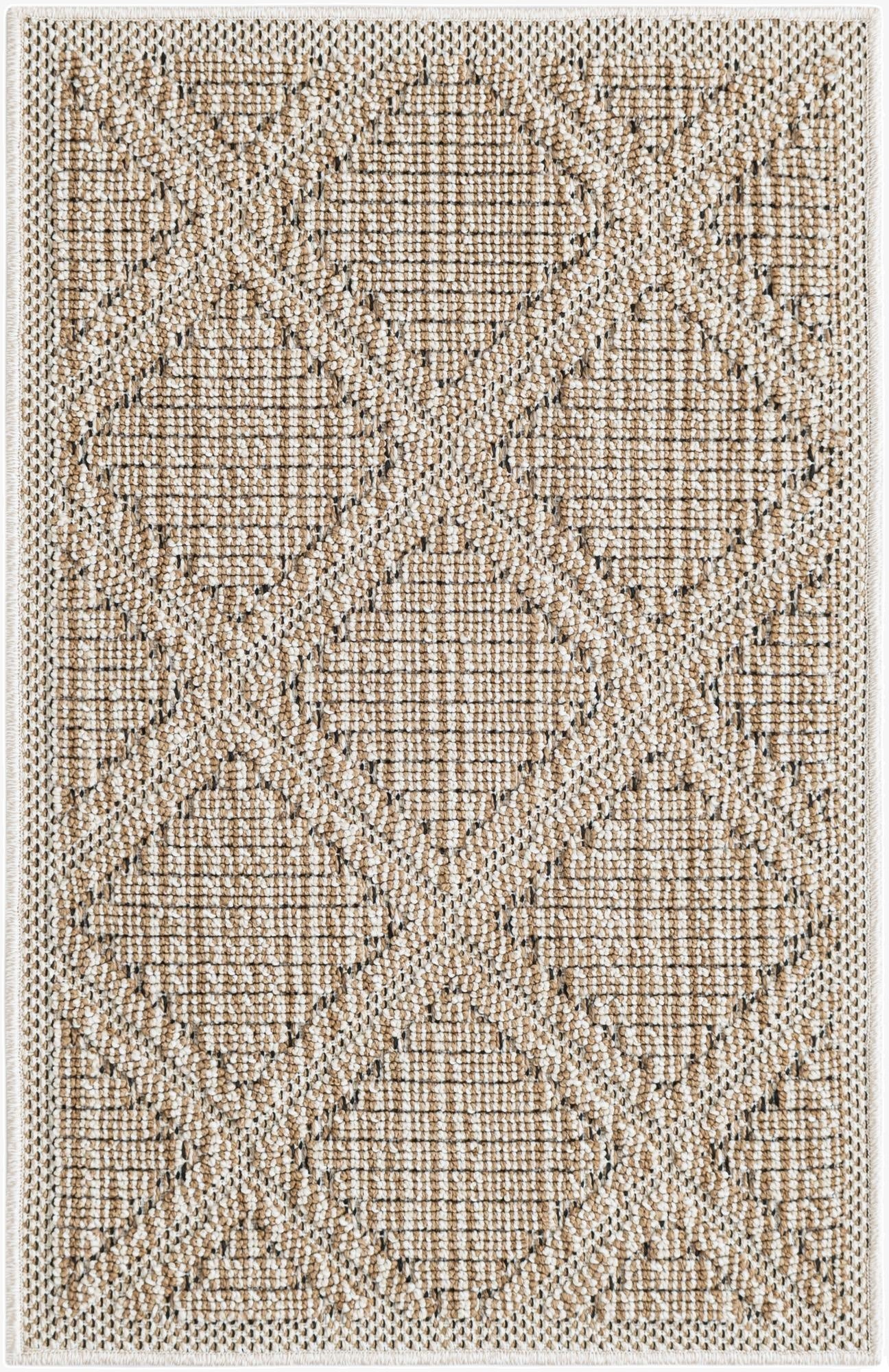 2' x 3' 1  Washable Trellis Indoor / Outdoor Rug