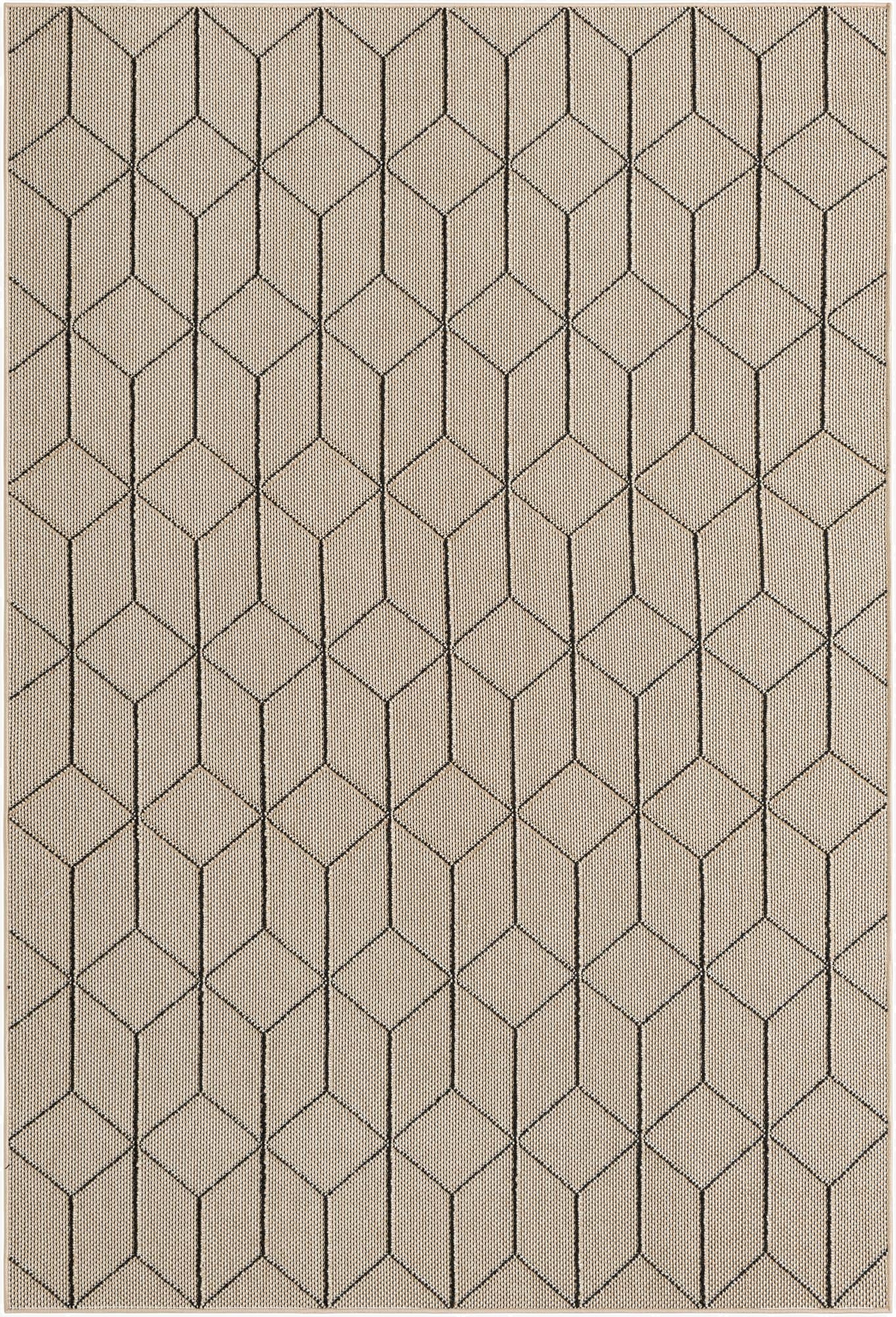 6' 1 x 9'  Washable Trellis Indoor / Outdoor Rug