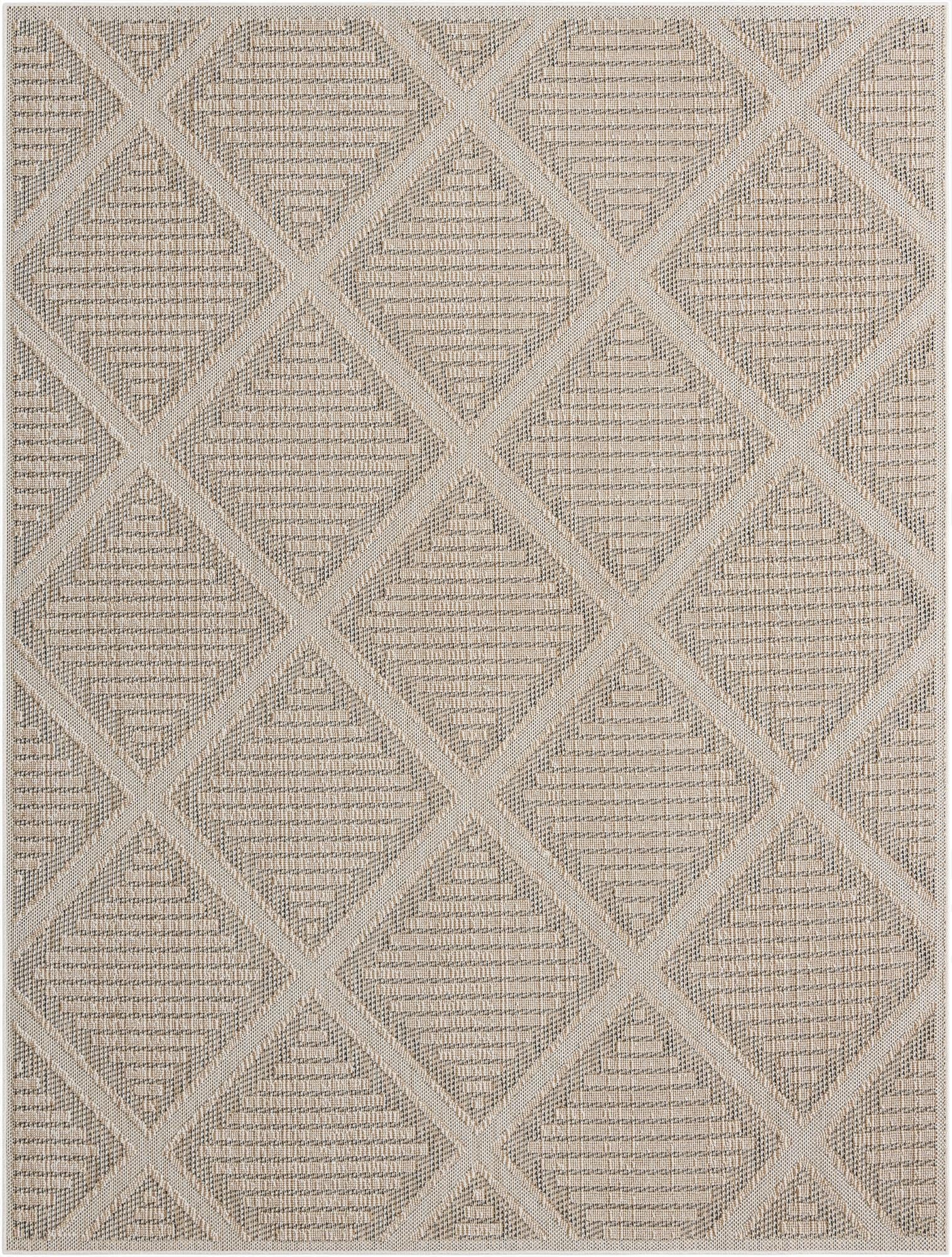 9' x 12'  Washable Trellis Indoor / Outdoor Rug