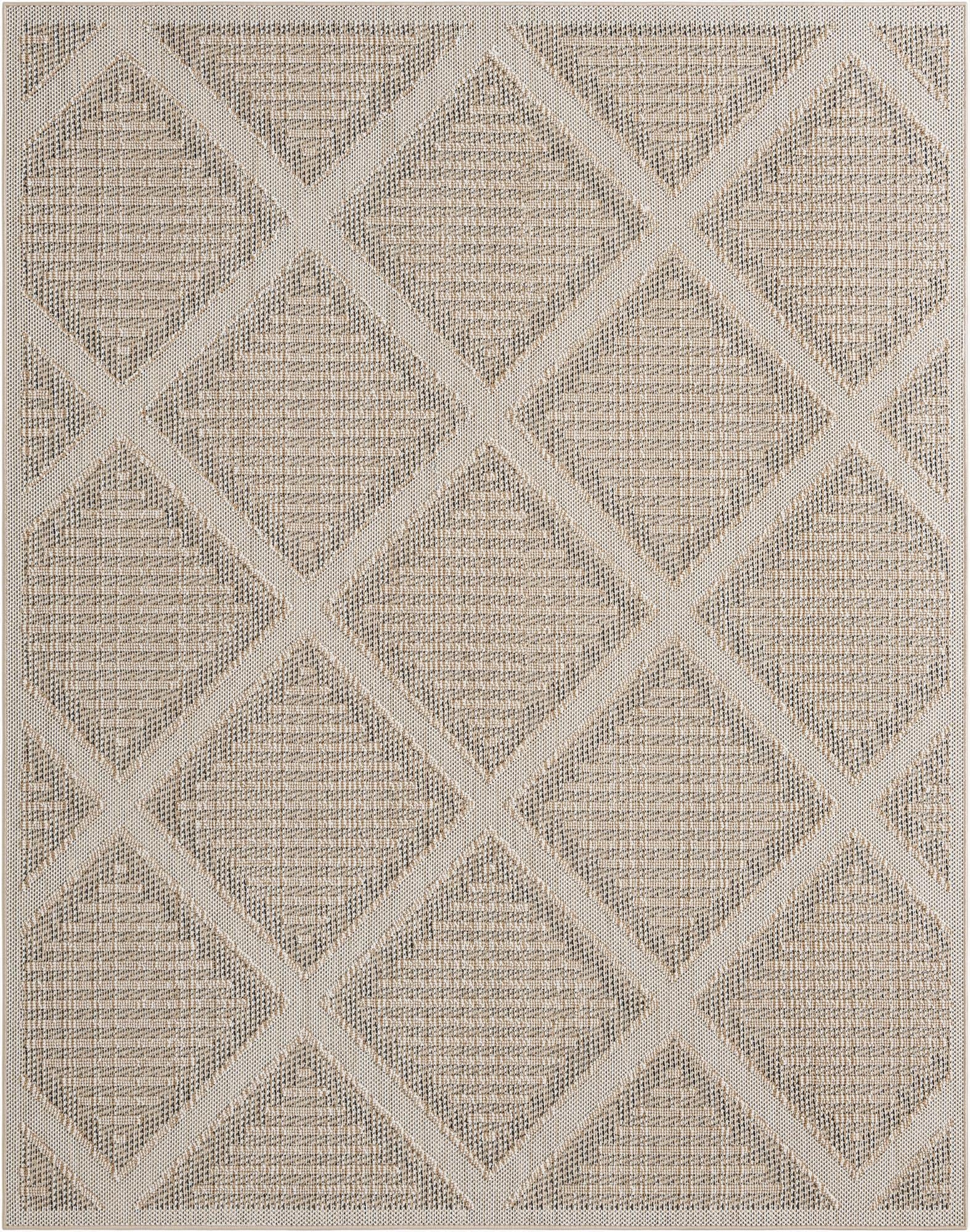7' 10 x 10'  Washable Trellis Indoor / Outdoor Rug