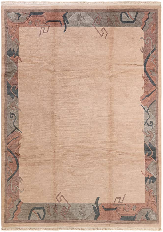 Detail image of 8' 4 x 11' 8 Hand Knotted Tibet Wool Rug