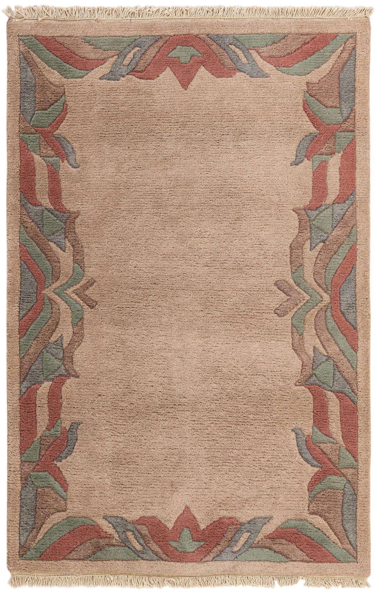 4' 2 x 6' 1 Hand Knotted Tibet Wool Rug