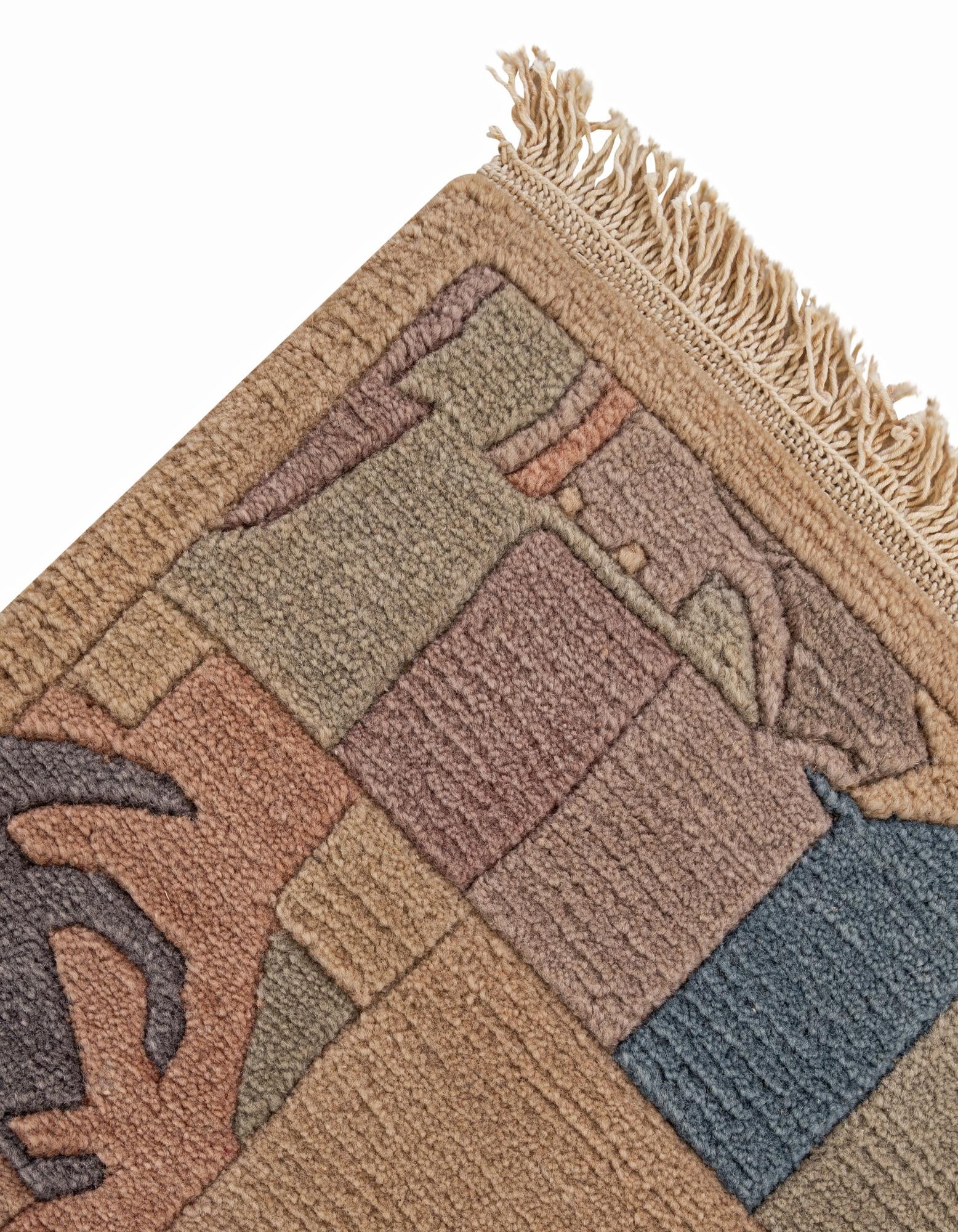 2' 6 x 4' 9 Hand Knotted Tibet Wool Rug