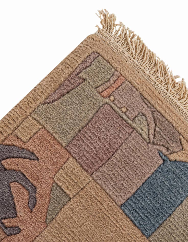 Detail image of 2' 6 x 4' 9  Hand Knotted Tibet Wool Rug