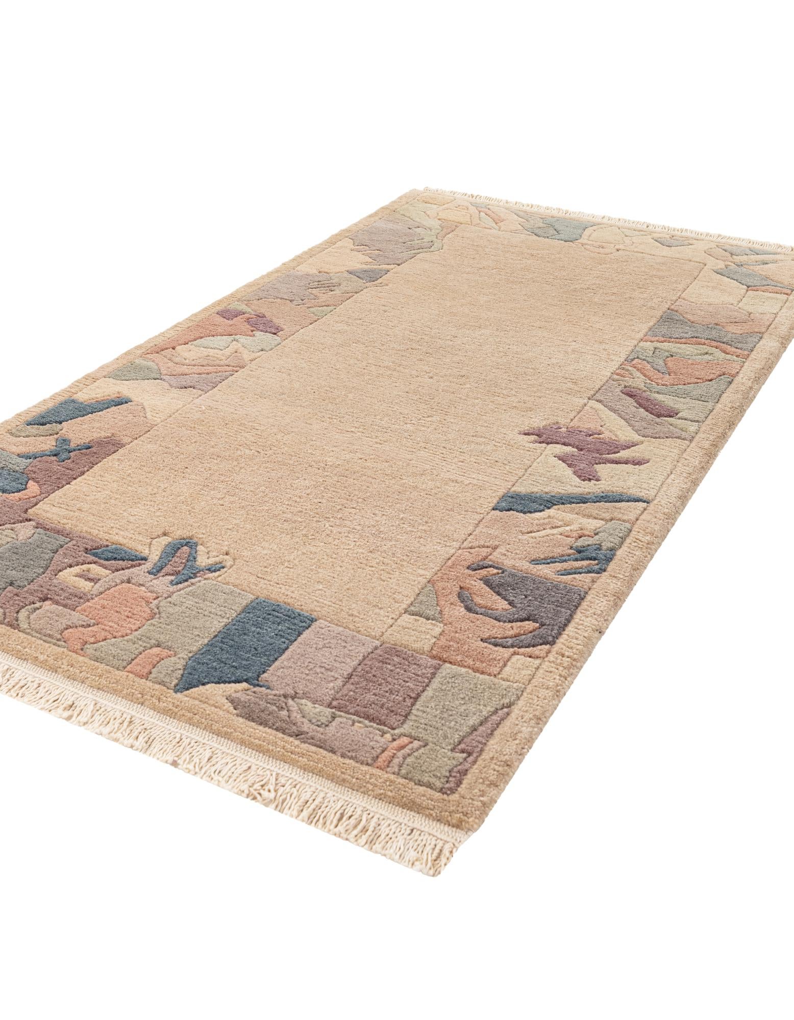 2' 6 x 4' 9 Hand Knotted Tibet Wool Rug