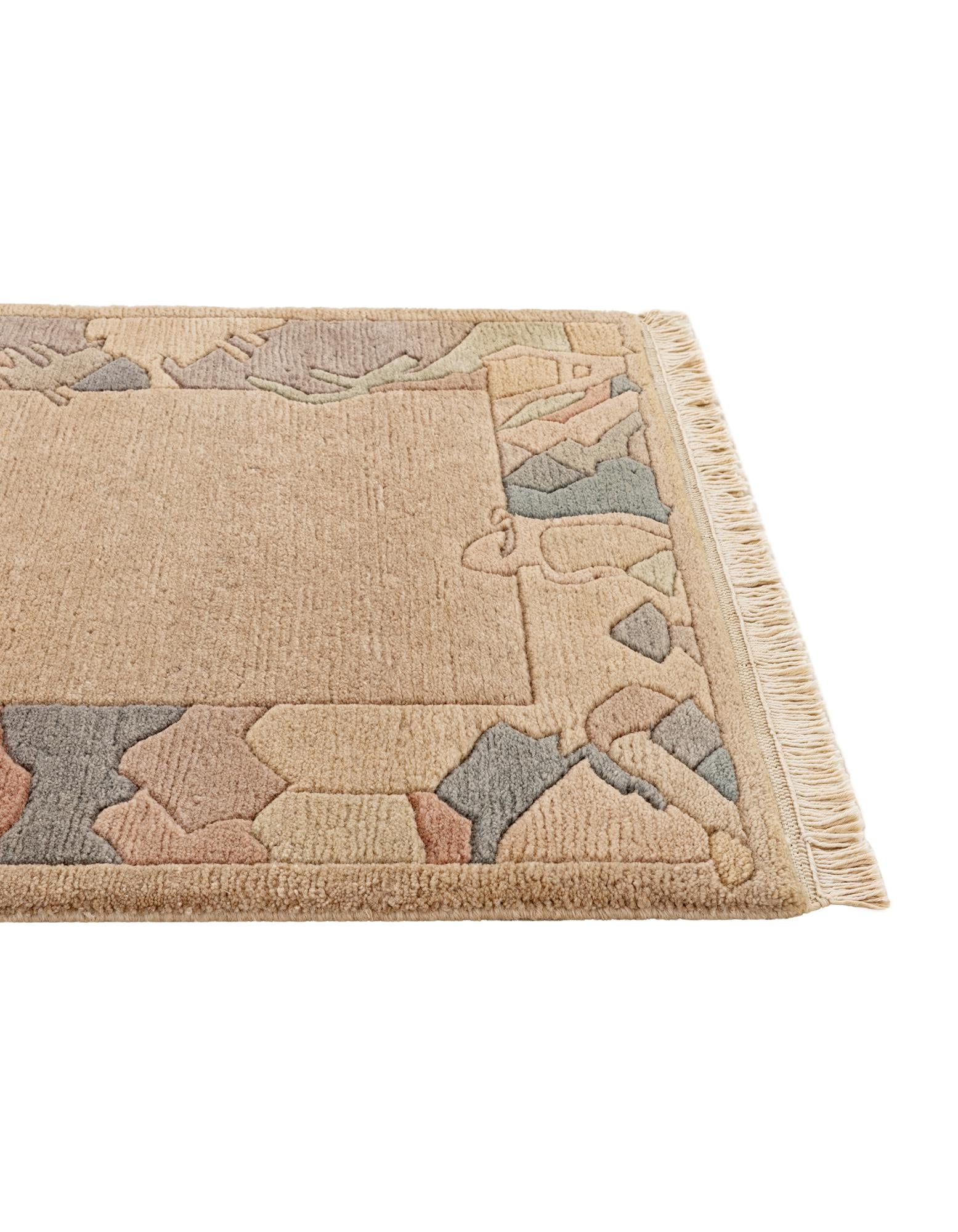 2' 6 x 4' 9 Hand Knotted Tibet Wool Rug