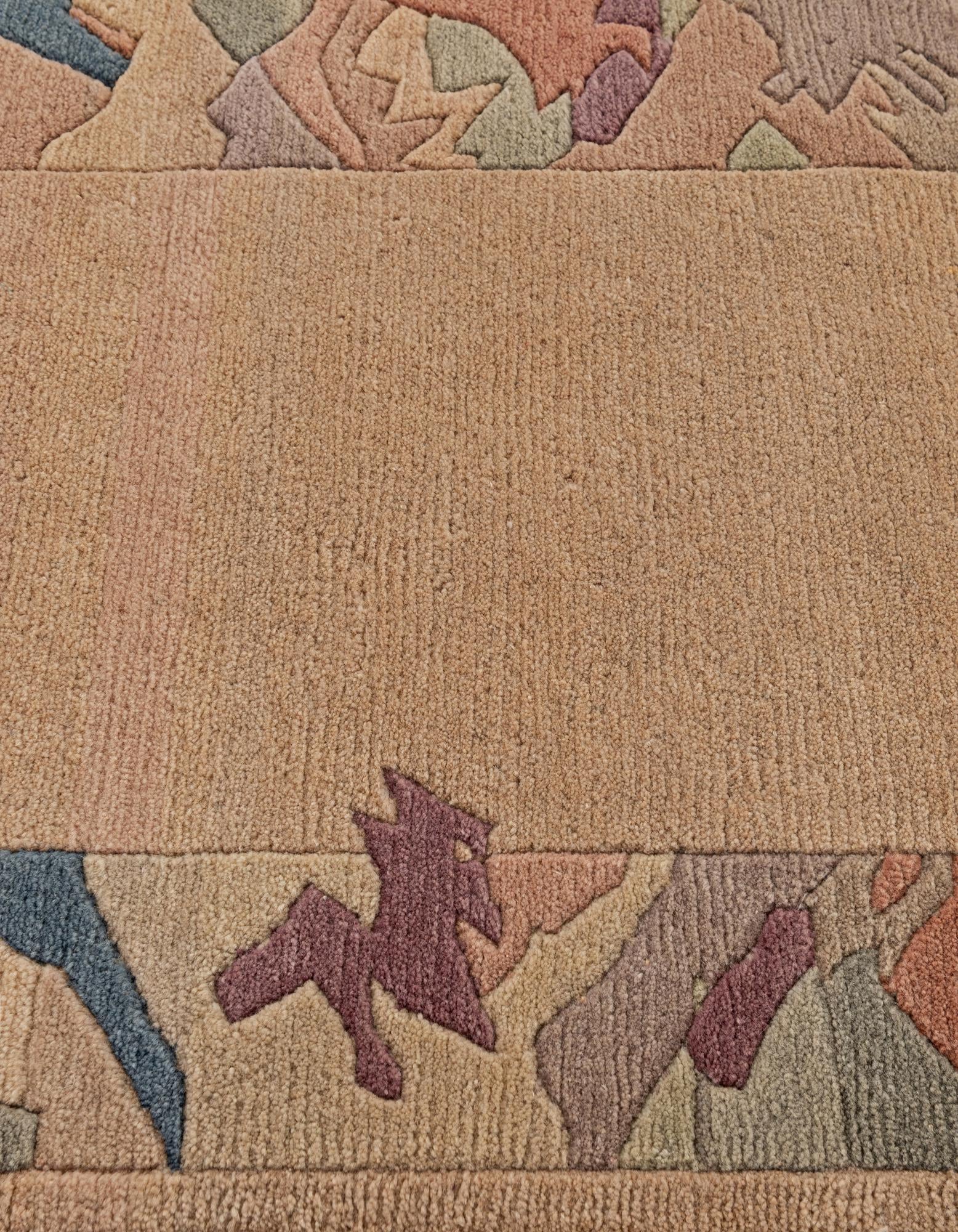 2' 6 x 4' 9 Hand Knotted Tibet Wool Rug