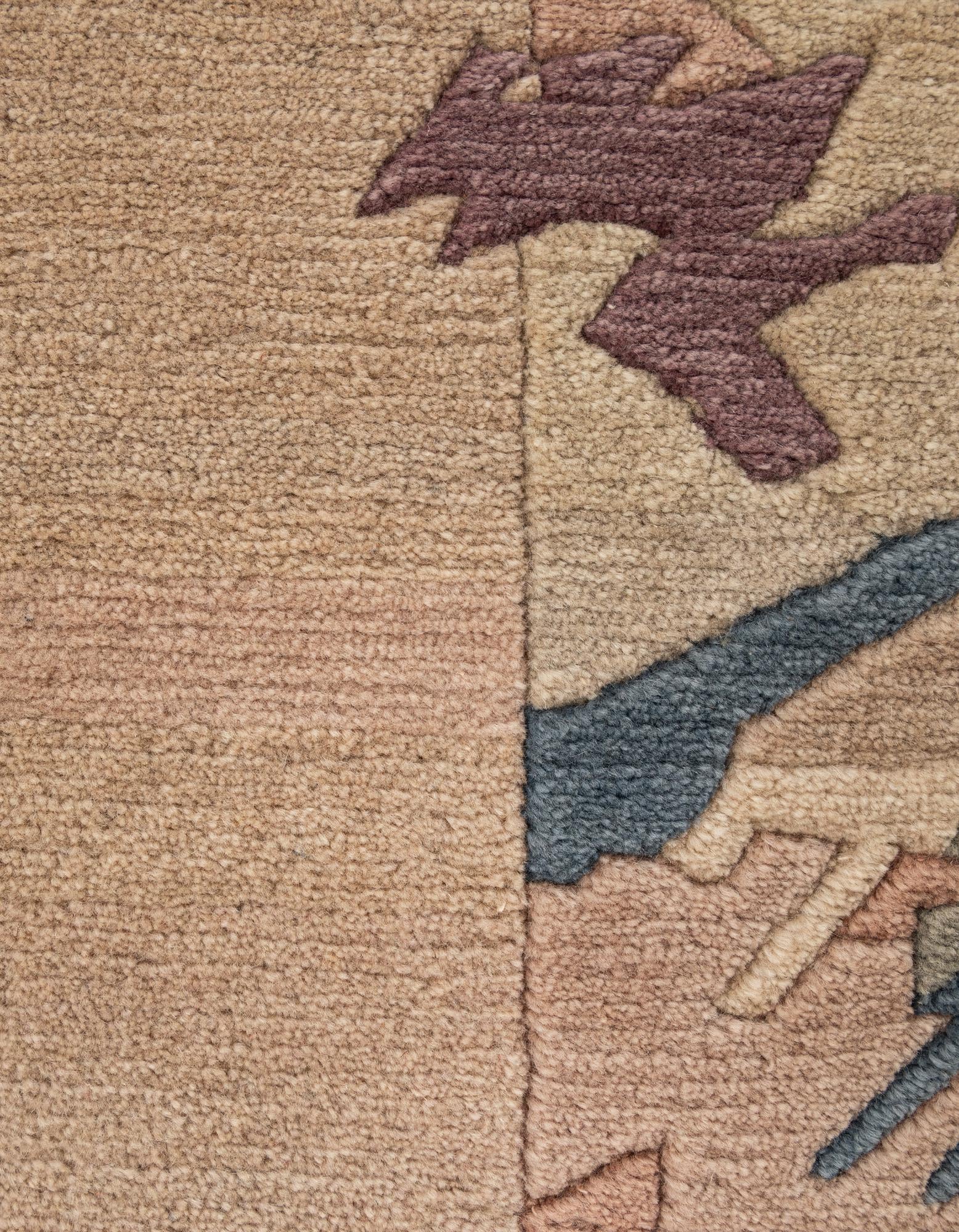 2' 6 x 4' 9 Hand Knotted Tibet Wool Rug