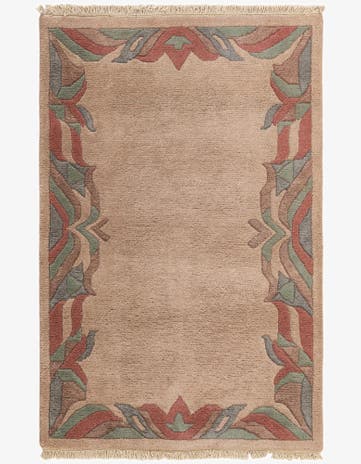 4' 2 x 6' 1 Hand Knotted Tibet Wool Rug