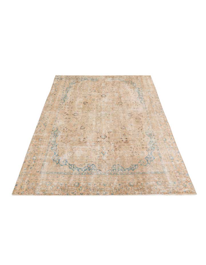 8' 1 x 11' Hand Knotted Ultra Vintage Persian Wool Rug