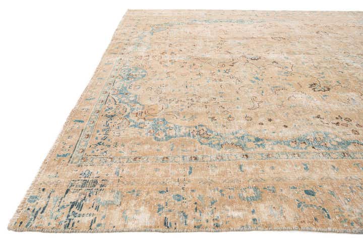 8' 1 x 11' Hand Knotted Ultra Vintage Persian Wool Rug