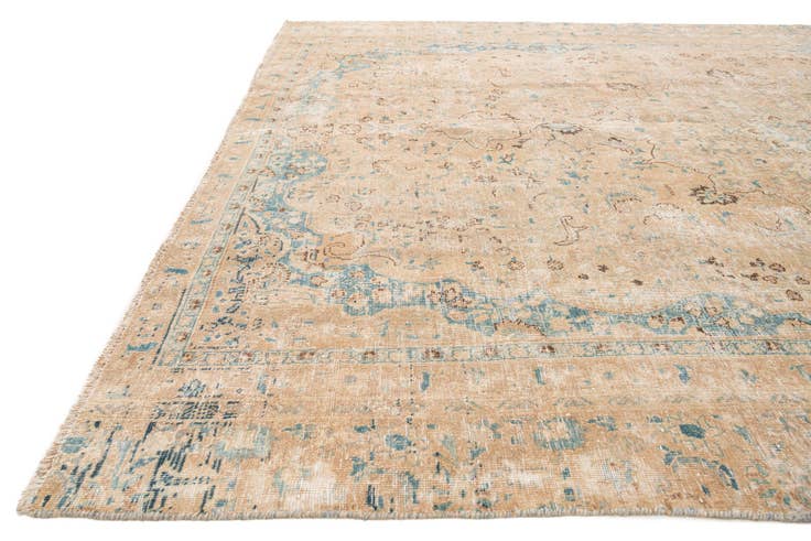 Detail image of 8' 1 x 11' Hand Knotted Ultra Vintage Persian Wool Rug