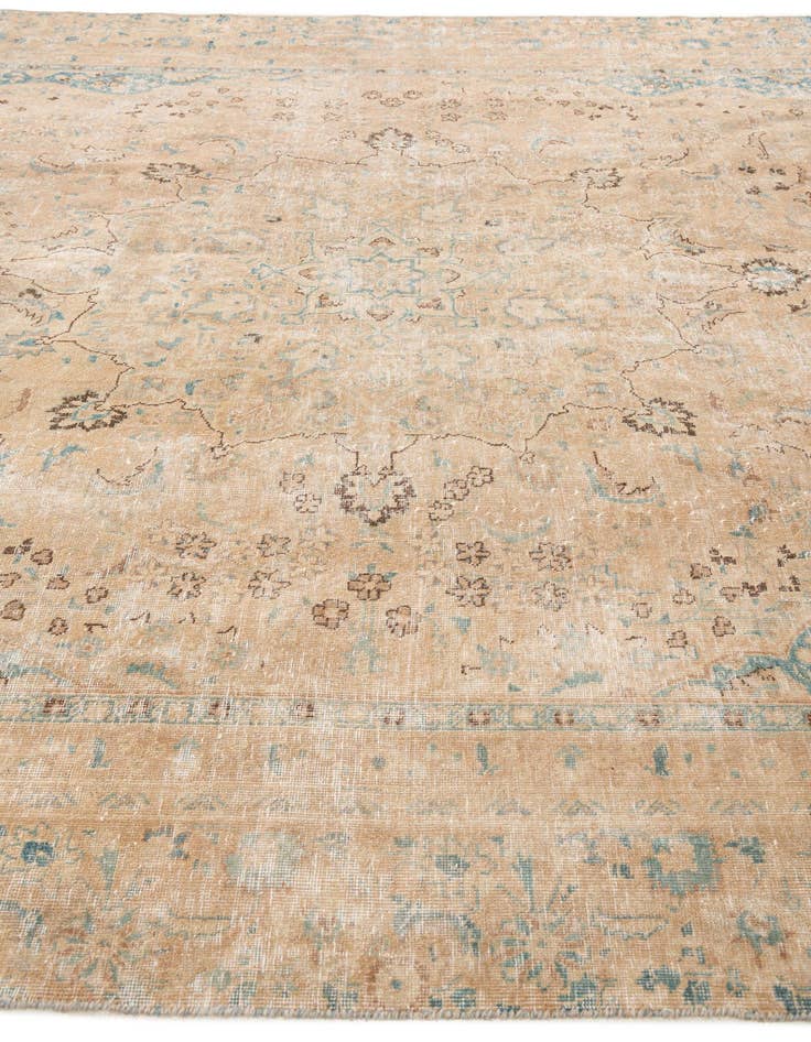 Detail image of 8' 1 x 11'  Hand Knotted Ultra Vintage Persian Wool Rug