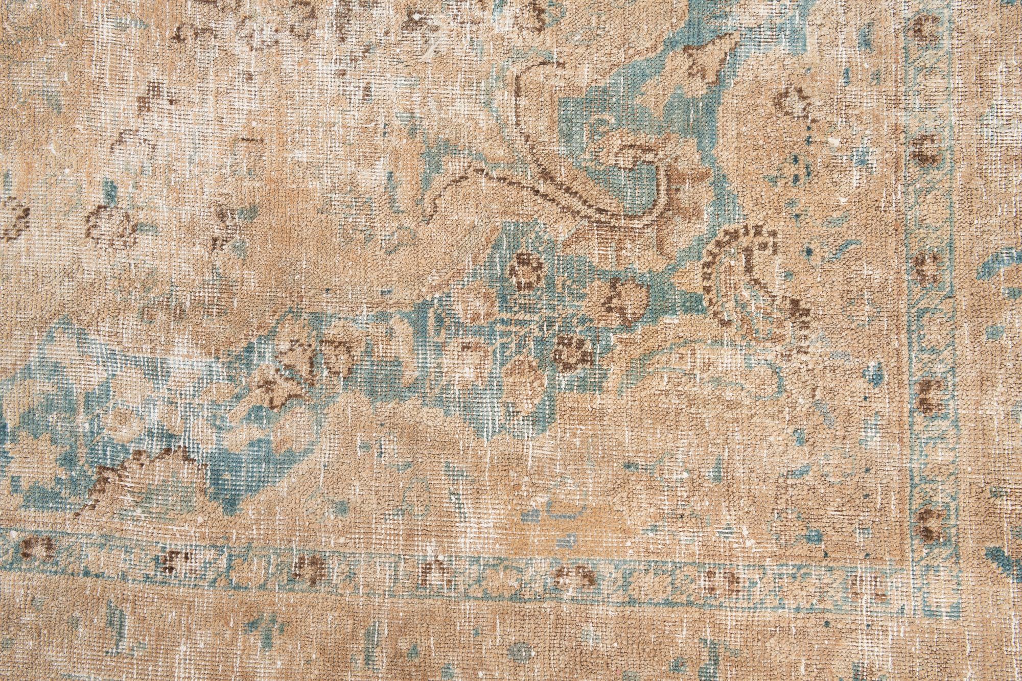 8' 1 x 11' Hand Knotted Ultra Vintage Persian Wool Rug